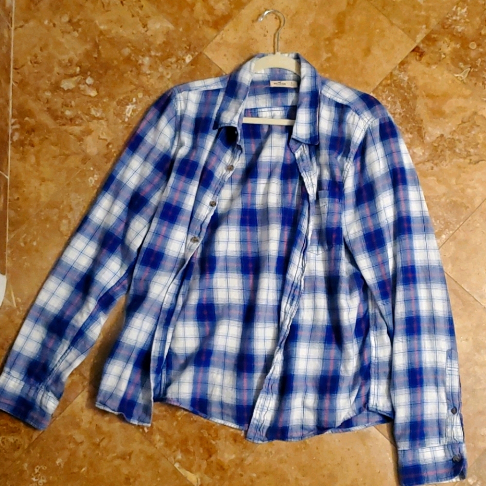 Long Sleeve Collard Flannel Shirt